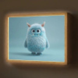 Monster - Blauw Light Box met batterij (Wandlamp) middel -z3d_website