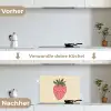 Aardbei - Minimalistisch - Rood - Fruit keuken achterwand spatscherm klein -voor_na_DE