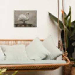 Zwaan - Elegant - Dieren - Wit tuinposter los doek klein -sfeer7