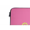 Roze - Groene Bonjour - art-deco laptophoes neopreen klein -detail