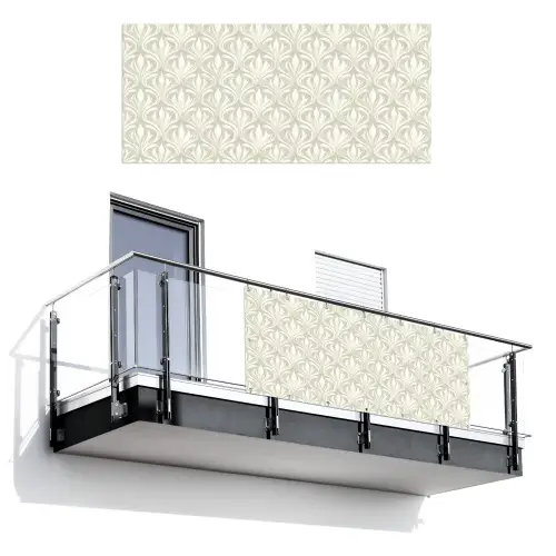 Barok - Patroon - Beige Balkonbeschermer Duitsland klein 596 -3d