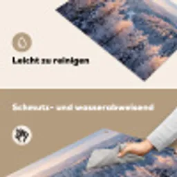 Bos - Bergen - Goud - Winter - Warm Inductie beschemer met haakjes klein -ky-schoon-de