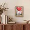 Meisje - Hart - Graffiti - Kunst - Kleuren - Rood Light Box met kabel (Tafellamp) klein -sfeer2