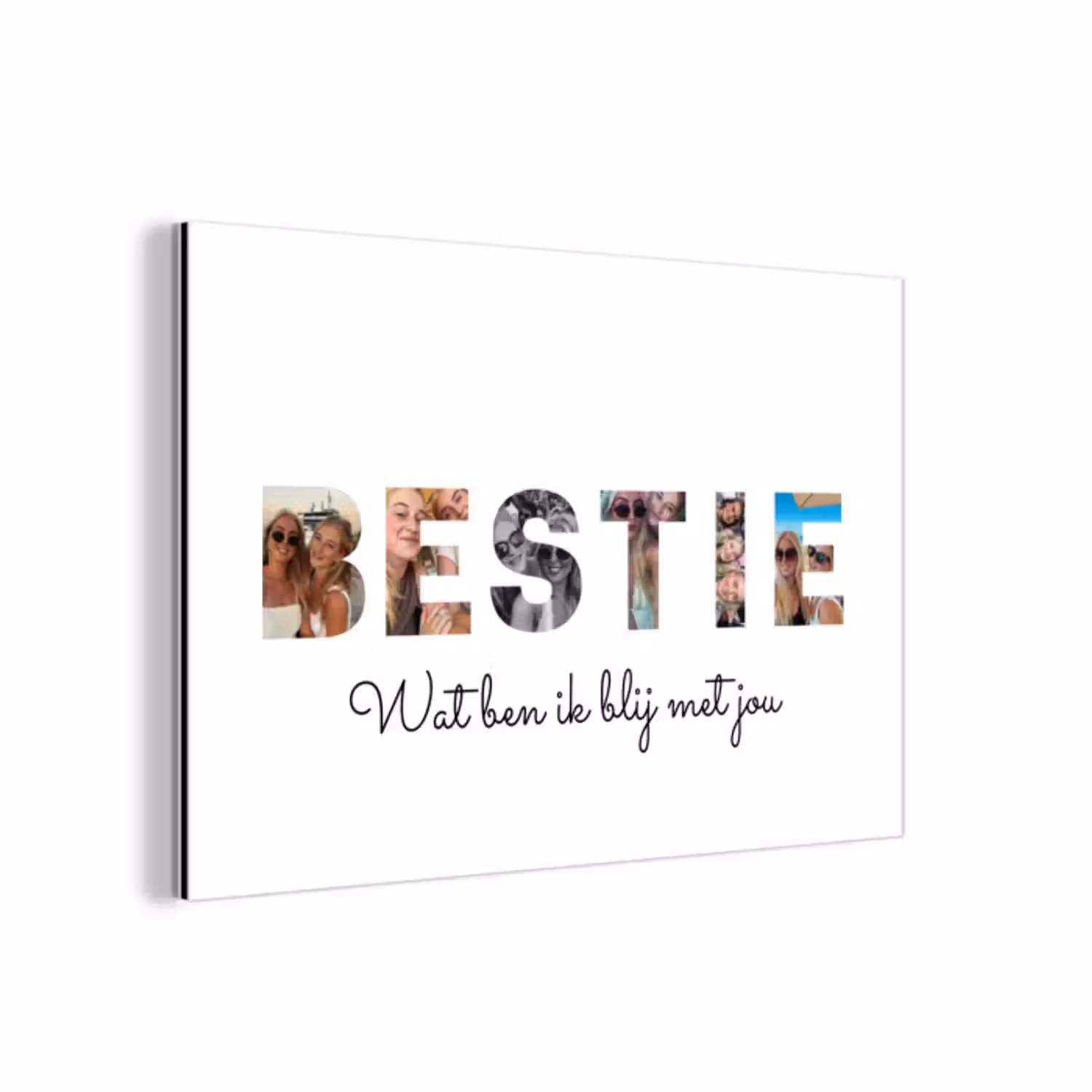 Aluminium schilderij - Bestie - Lettercollage
