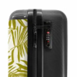 Palmblad - Patroon - Groen NBS - Handbagage koffer - Volwassenen Unisex middel -slot
