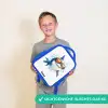 Coole haai met zonnebril in het water Kinderrugzak - Blauw middel -sfeer1_NL