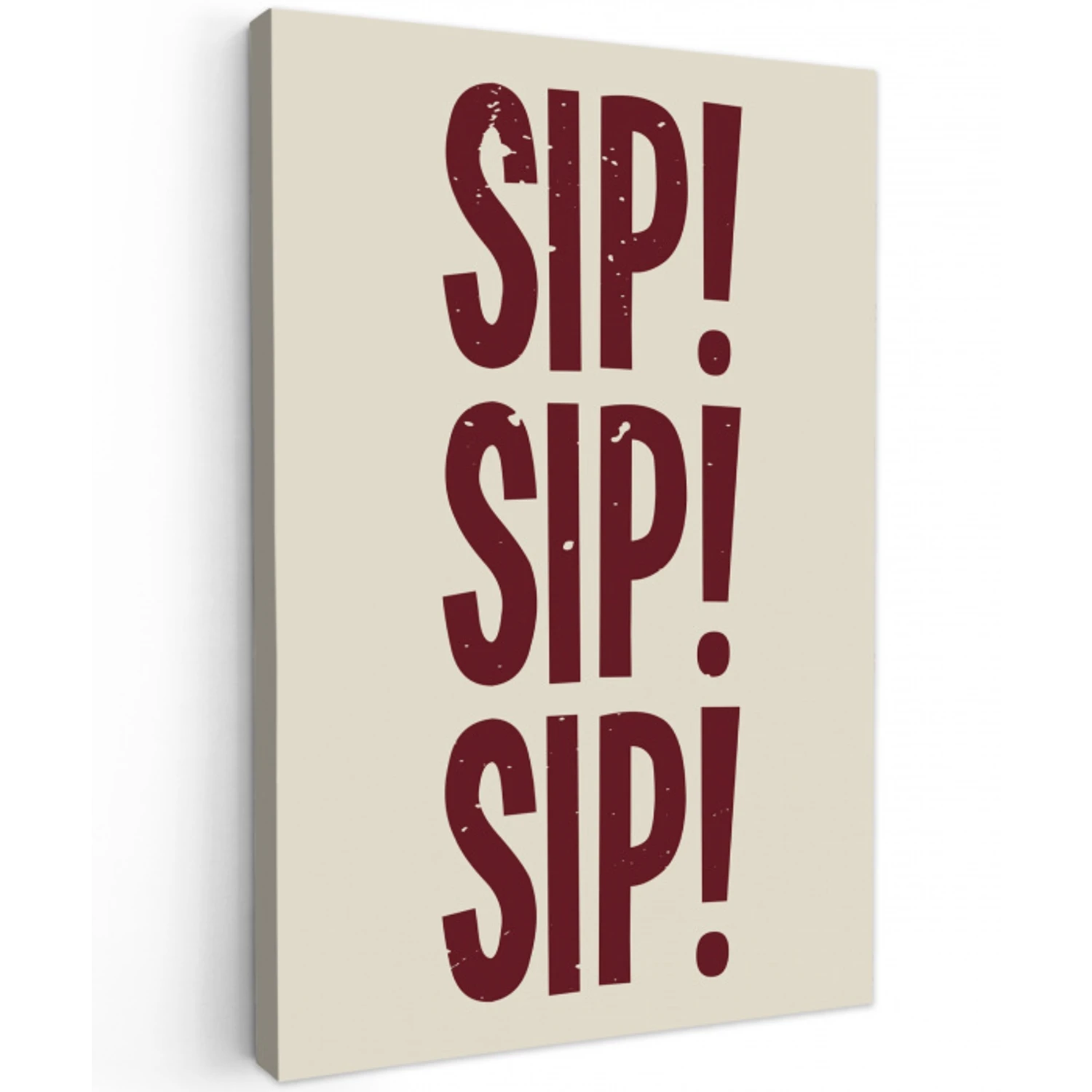 Japandi - Vintage - Decoratie - Rood Tuinposter op houten frame 2 cm dik klein -3d