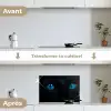 Kat - Blauw - Dier - Zwart keuken achterwand spatscherm klein -voor_na_FR