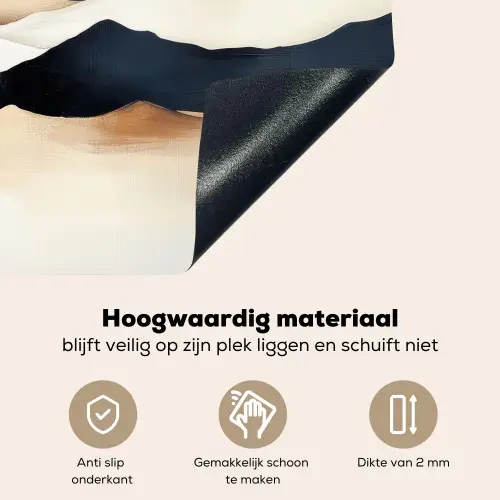 Bergen - Donkerblauw - Landschap Inductie beschemer met haakjes klein -ky-onderkant-nl