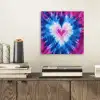 Hartvormig - Tie dye - Paars aluminium wit klein -sfeer1