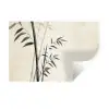 Japandi - Bamboe - Beige Muursticker klein -3d