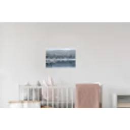 Bos - Reflectie - Meer - Winter - Serene Muursticker klein -kinderkamer