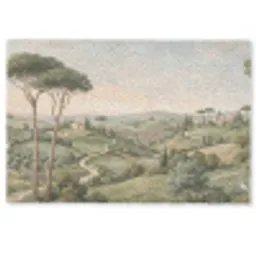 Landschap - Heuvels - Zandpad - Groen Deurmat klein -zkaufland3d