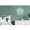 Wereldkaart - Vlinders - Dromerig Wandcirkel aluminium klein -slaapkamer