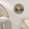 Schapen - Bruin - Wit - Grindpad Akoestische PET Vilt - Rond klein -sfeer4