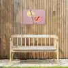 Bloemen - Anthuriums - Geel - Roze Tuinposter op houten frame 2 cm dik klein -sfeer4