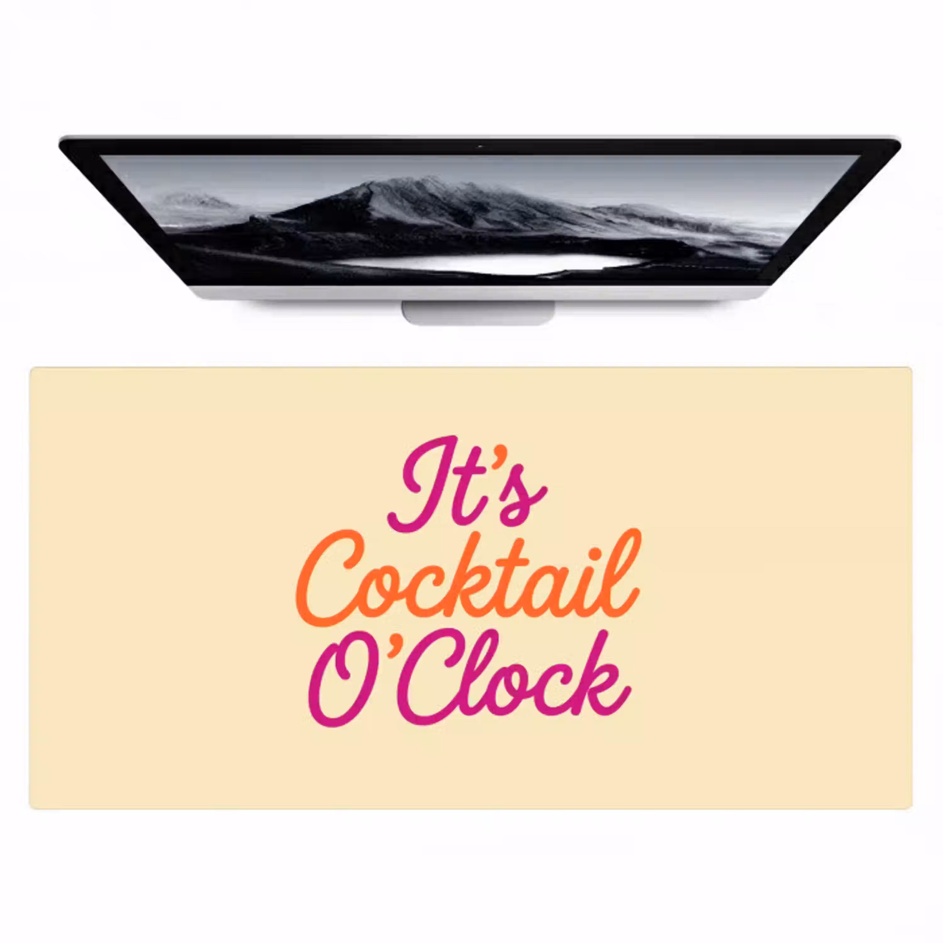 Cocktail O'Clock - Geel - Retro Muismat XXL klein -zzz3d
