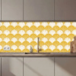 Waaier - Geel - Art keuken achterwand 2 middel 871 zz_3dshopping
