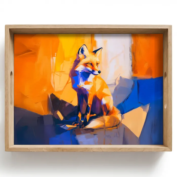 Vos - Oranje - Vormen - Abstract Dienblad Rechthoek middel -z3d_shopping