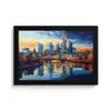 Zonsondergang Frankfurt - Stad - Skyline - Water fotolijst zwart zonder passe partout klein -3d