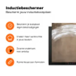 Verf - Bruin - Japandi Inductie beschermer vinyl 3mm klein -zzzzzzz-td-ups