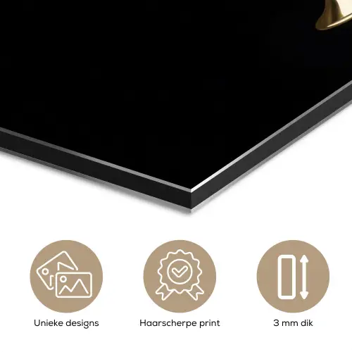Milkshake - Goud - Drinken - Zwart aluminium wit klein -closeup_NL
