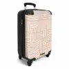 Geruite blokken met witte penseelstrepen NBS - Handbagage koffer - Kinderen Unisex middel -productfoto_3d