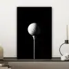 Golfbal - Minimalistisch - Wit canvas 2cm klein -sfeer6