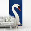 Zwaan - Wit - Snavel - Illustratie fotobehang vinyl groot -woonkamer
