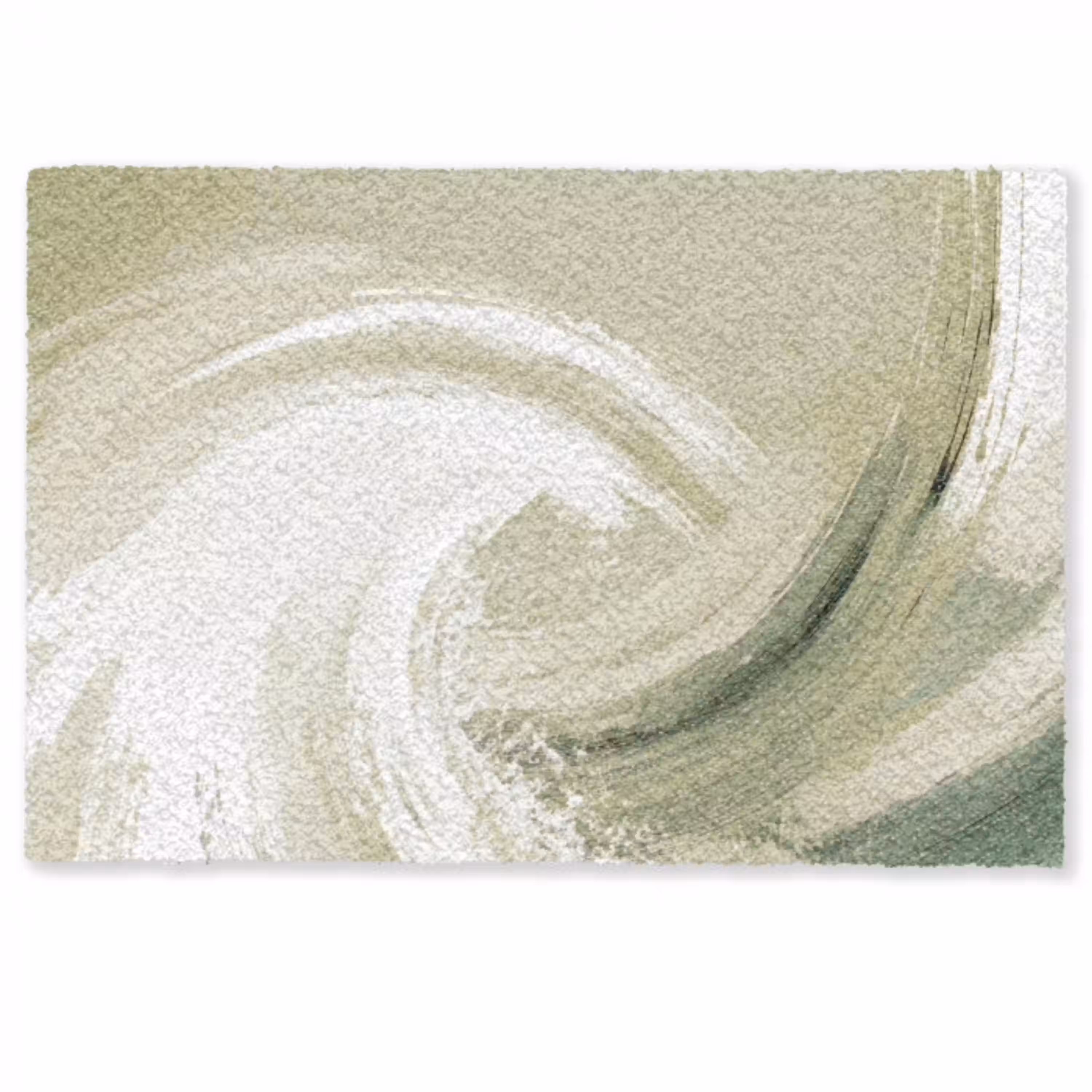 Abstract - Penseelstreken - Golven - Groen Deurmat klein -zkaufland3d