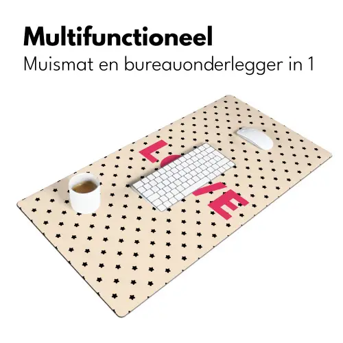 Love - Stippen - Roze Muismat XXL klein -sfeer4