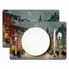 Kerstsfeer - Stadsplein - Kleurrijk Placemat vinyl groot -zzsfeer2_Kitchenyeah-website