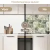 Bladeren - Botanisch - Groen keuken achterwand 2 middel 871 -voor-na2_NL