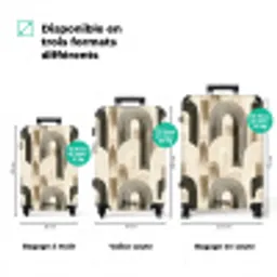 Abstract - Patroon - Bogen NBS - Handbagage koffer - Volwassenen Unisex middel zzzzzzVergelijking_3FR