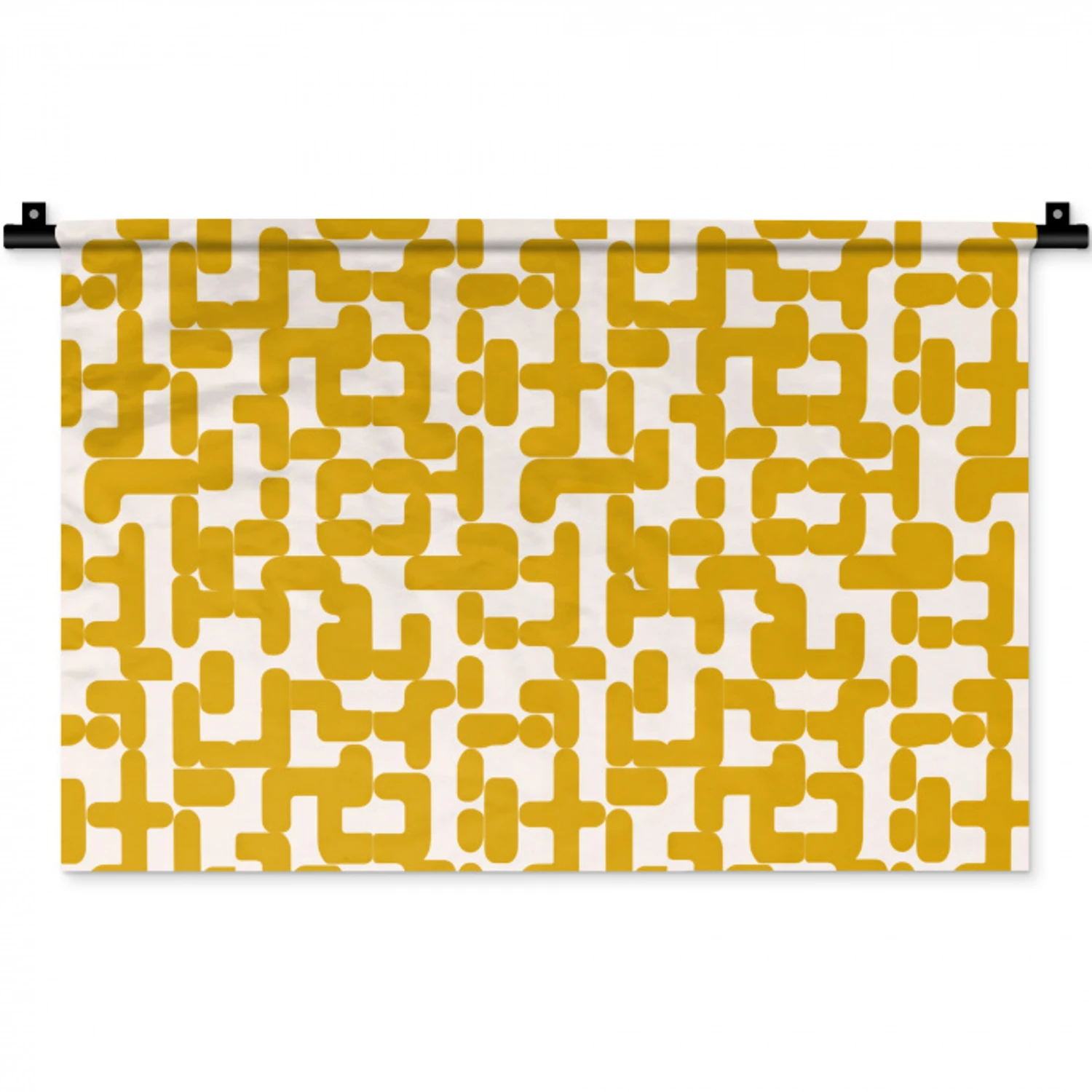 Geel - Beige - Patroon Wandkleed katoen klein 269 -zz3d