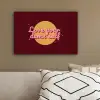 love your damn self - Cirkel - Glitter - Rood canvas 2cm klein -sfeer3