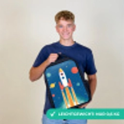 Raket - Planeten - Ruimte Rugzak - Zwart middel -sfeer7_DE