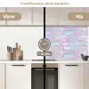 Roze - Parel - Glans - Muur keuken achterwand 2 middel 871 -voor-na2_NL