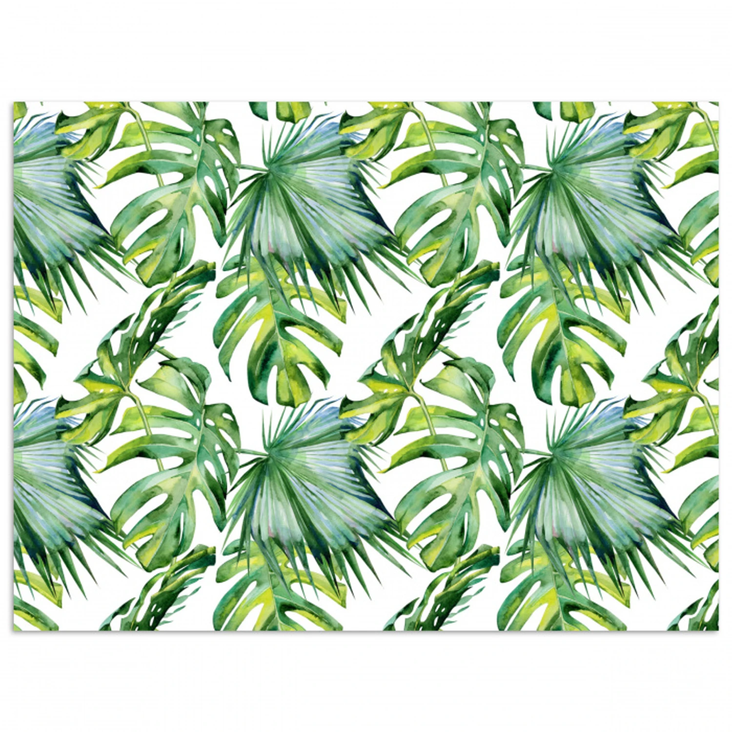 Inductie beschermer - Tropical - Bladeren - Jungle - Inductie mat poster papier klein -3d