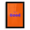 See the good - Paars - Oranje - Smiley fotolijst zwart zonder passe partout klein -3d