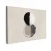 Cirkels - Strepen - Minimalistisch - Zwart canvas 2cm klein -z3d