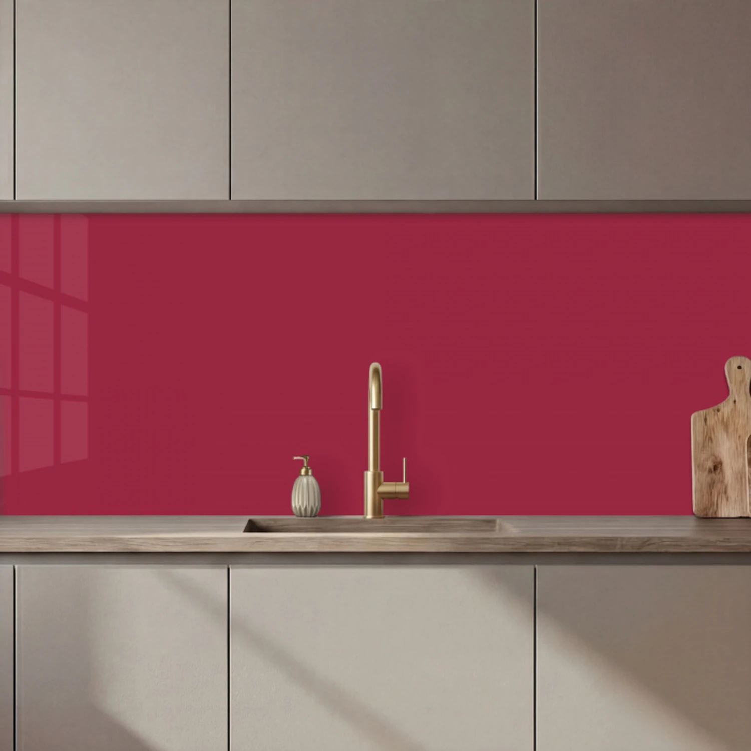 Rood - Effen kleur keuken achterwand 2 middel 871 zz_3dshopping