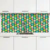 Patroon - Bloemen - Retro - Jaren 70 keuken achterwand 2 middel 871 -3d
