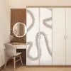 Moderne kunst - Beige - Abstract deurposter klein -sfeer3