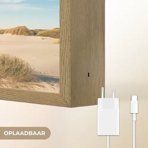 Duinen - Zomer - Landschap - Zee - Strand Light Box met batterij (Wandlamp) middel -USP_websiteoplaadbaarNL
