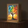 Boom - Kunst - Natuur - Zonsondergang Light Box met kabel (Tafellamp) klein -z3d_website