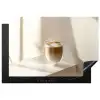 Mok - Latte - Minimalistisch - Schaduw Inductie beschermer vinyl 3mm klein -3d