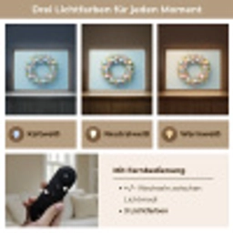Krans - Eieren - Bloemen Light Box met batterij (Wandlamp) middel -USP_lichtkleurDE