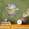 Zee - Strand - Wolken - Zon Wandcirkel Organisch Forex 3mm klein -sfeer2
