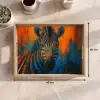 Zebra - Abstract - Blauw Dienblad Rechthoek middel -USP_Formaat